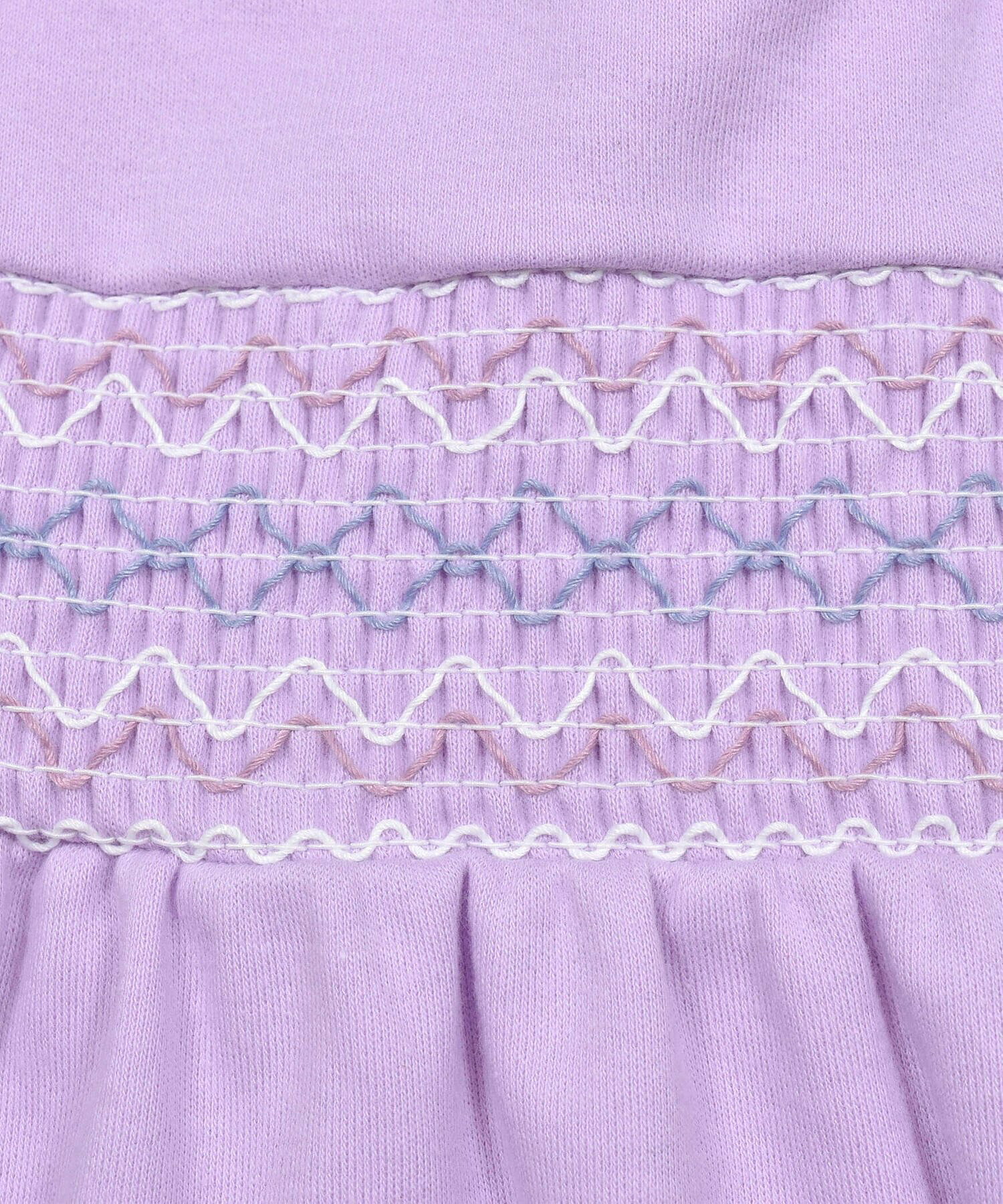 襟付きハートスモッキング半袖ワンピース(80~130cm)